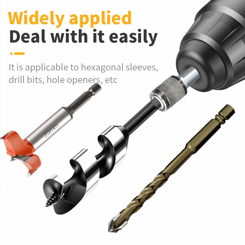 Round Handle To Hex Handle Adapter Convenient SDS Socket Adapter 1/4 Hex Shank Screwdriver Holder Drill Bits Adapter Converter