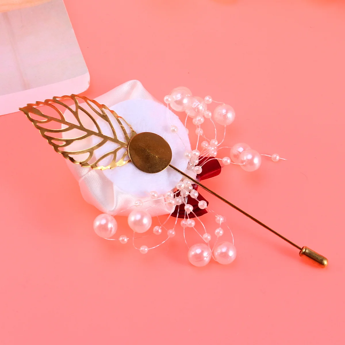 2 قطعة بروش اللؤلؤ العصرية الأزهار العروة مأدبة الزفاف ديكور أنيق أناقة الإكسسوارات للنساء الأبيض
