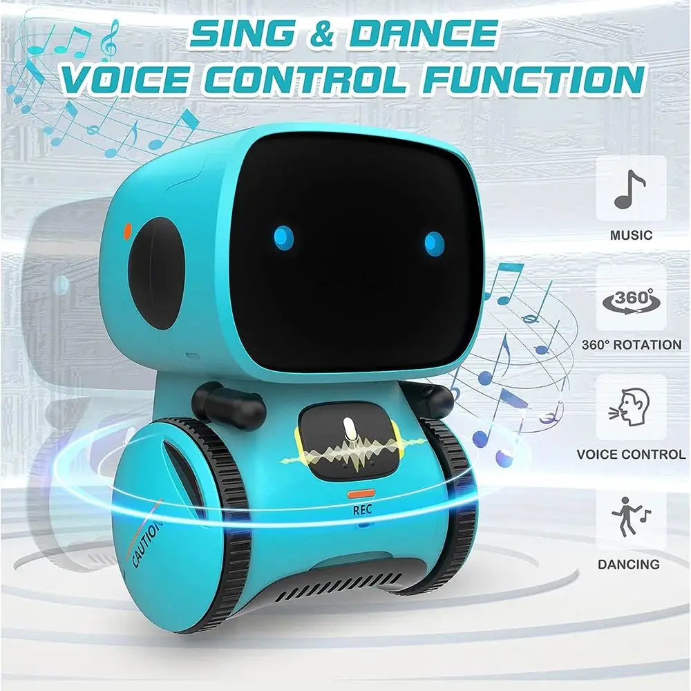 Emo Robot Intelligent Robots Russian & English & Spanish Version Voice & Touch control Toys Interactive Educational Children's G