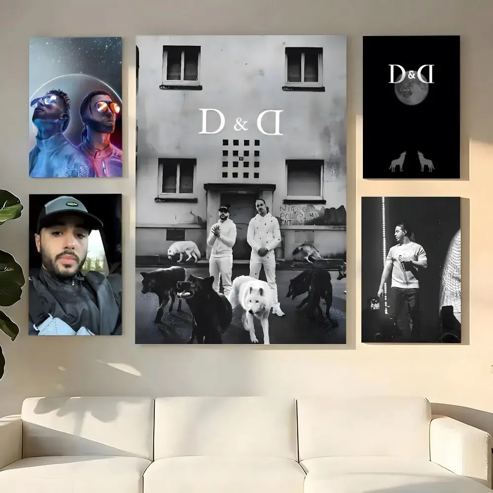 Djadja Dinaz French Rap Île-de-France Trap Music Cité Rouge Album Painting Poster ‌decor Office Fine Reproduction French Canvas