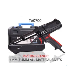 TAC-700 rivettatura elettrica portatile portatile 6.4mm strumento per pistola per rivetti ciechi 220V/600W pistola per rivetti elettrica avanzata