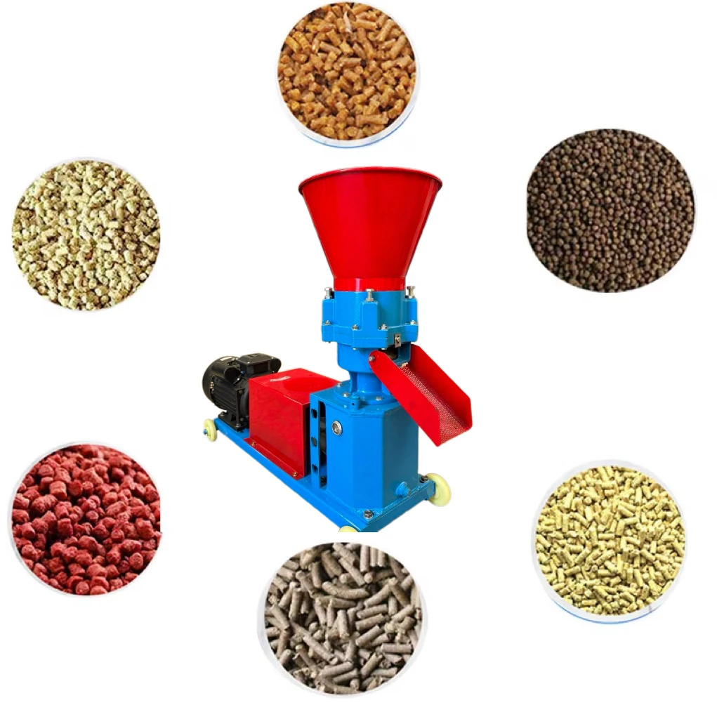 Factory Direct 100-1000kg Household Electric Feed Pellet Mill  for Chicken Cattle Pig Fodder Processing