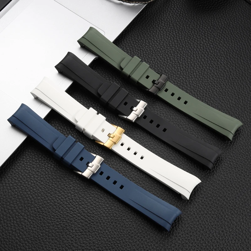 ل تيودور بلاك باي 1958 M79030N/B M79010S M7939G1 FKM حزام ساعة اليد قوس الفم الرياضة حزام الساعات للرجال مقاوم للماء 20 مللي متر حزام لينة