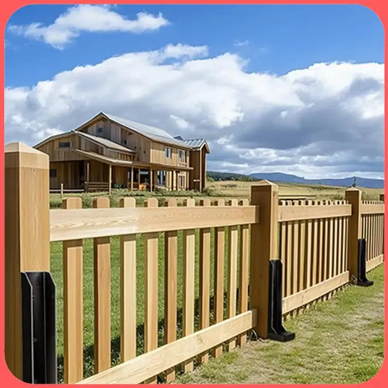 

A76I-Fence Repair Kit 2X Thickened Metal Fence Support Stakes Solid Ground Spike Quick Fix Post Stabilizer For Repair Tilted