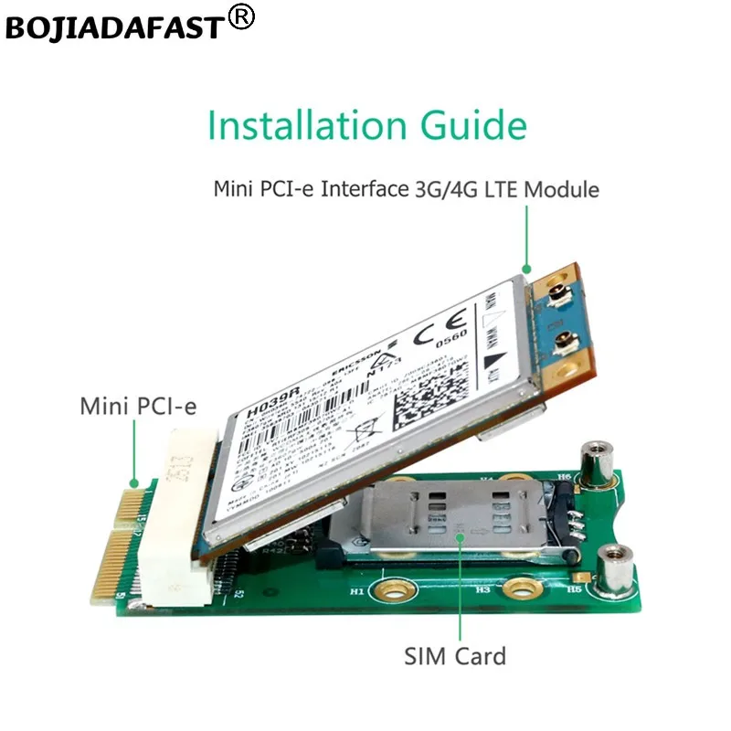 Mini PCI-E MPCIe Wireless Adapter 1 SIM Card Slot For 3G 4G LTE WWAN GSM Module Modem