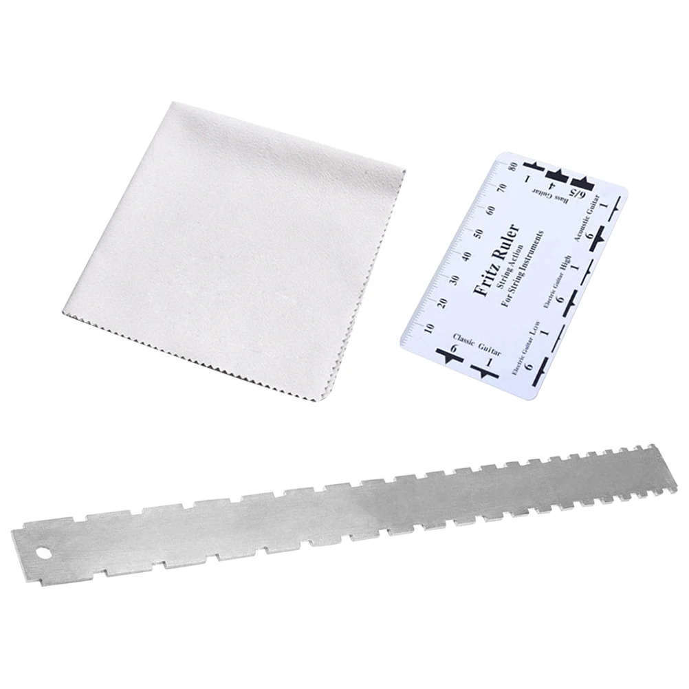 

Guitar Repair Tools Neck Ruler Measuring Instrument Silver Stainless Steel Setup