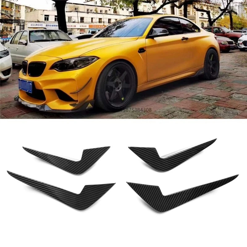 

Dry Carbon Fiber AC Style Front Side Fender Trims Canards for 2014-2019 M2 F87 M2C F87 Front Side Fender Trims Canards