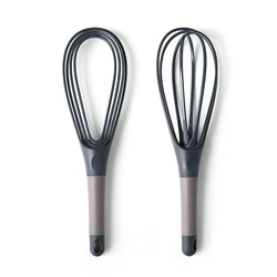 1 Piece 2-In-1 Twist Whisk, Collapsible Balloon Whisk Plastic Egg Beater for Cooking & Baking - Kitchen Tools