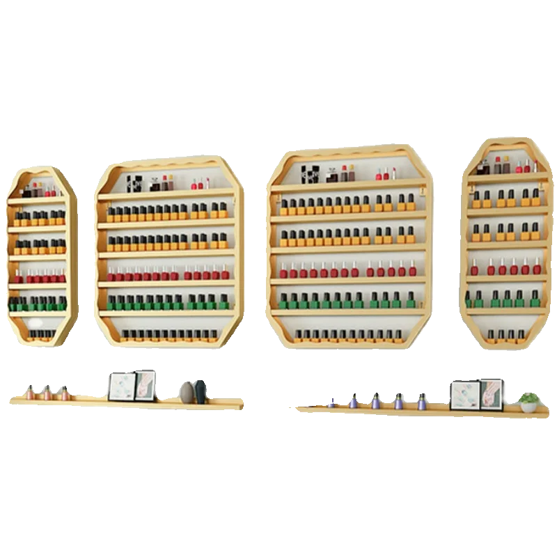 

Nail glue display rack wall-mounted cosmetics nail polish storage rack multi-layer display rack beauty shop