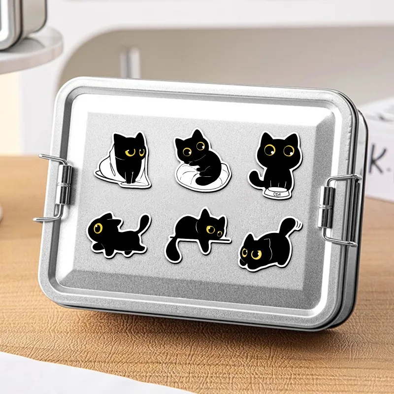 20 PCS Cute Black Cat Soft Magnetic Fridge Magnets,Children's Toys,Gift for Cat Lover,Funny Refrigerator Magnetic Sticker Decor