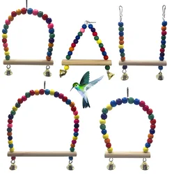 Parrot Toy Swing Climbing Rope Colorful Hanging Suspension Bridge Peony Parrot Bird Supplies Pet Bird Toy Pet Accessories