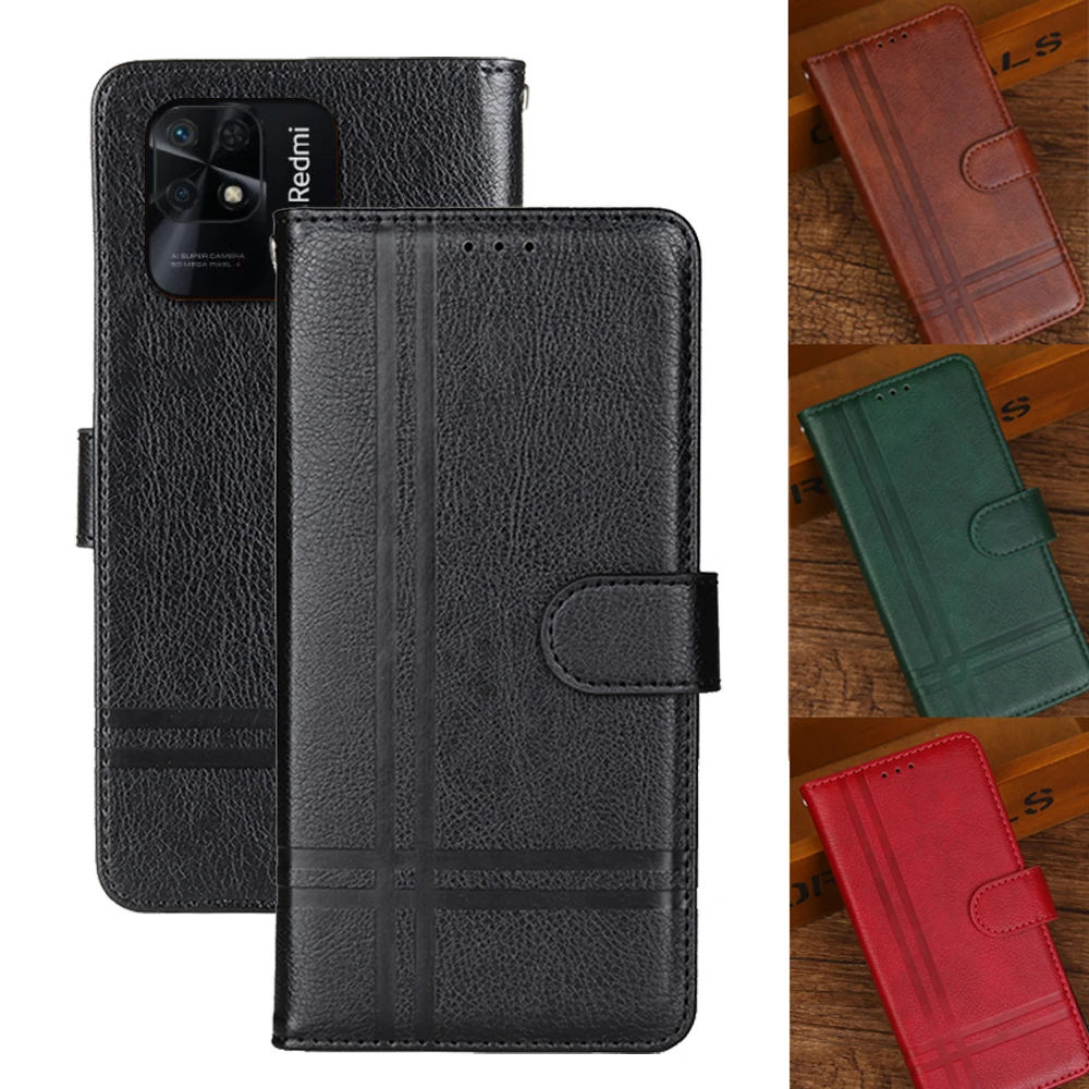 

Чехол для Redmi 10C, роскошный кожаный флип-магнитный чехол для телефона Funda Redmi 10C Redmi 10 C 220333 Чехол для слотов для карт QAG