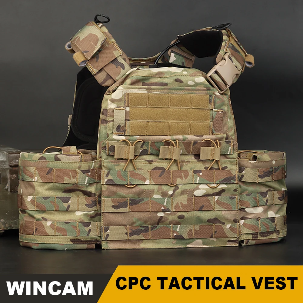 

CPC Tactical Plate Carrier Heavy-duty Airsoft Combat Training Body Armor MOLLE System Quick Release Hunting Vest Protective Gear