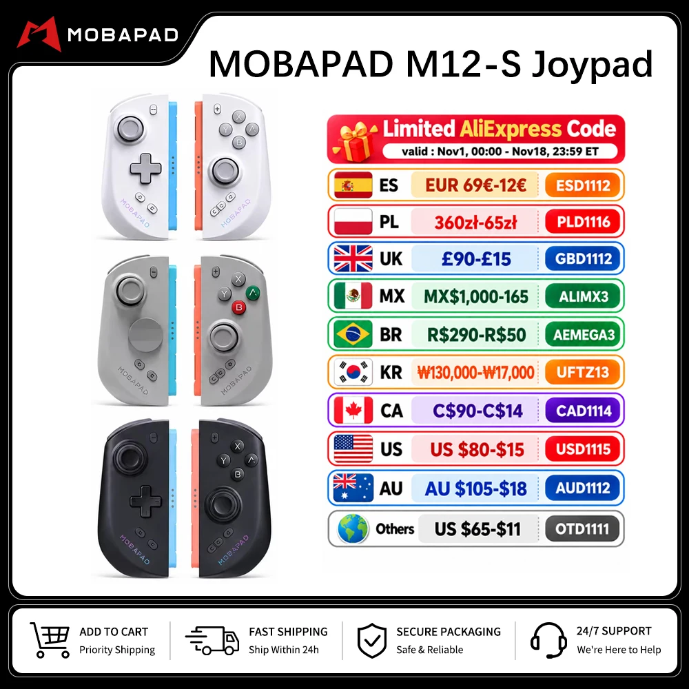 Gaming Console Buttons - Kontroler do gier MOBAPAD M12 S/HD