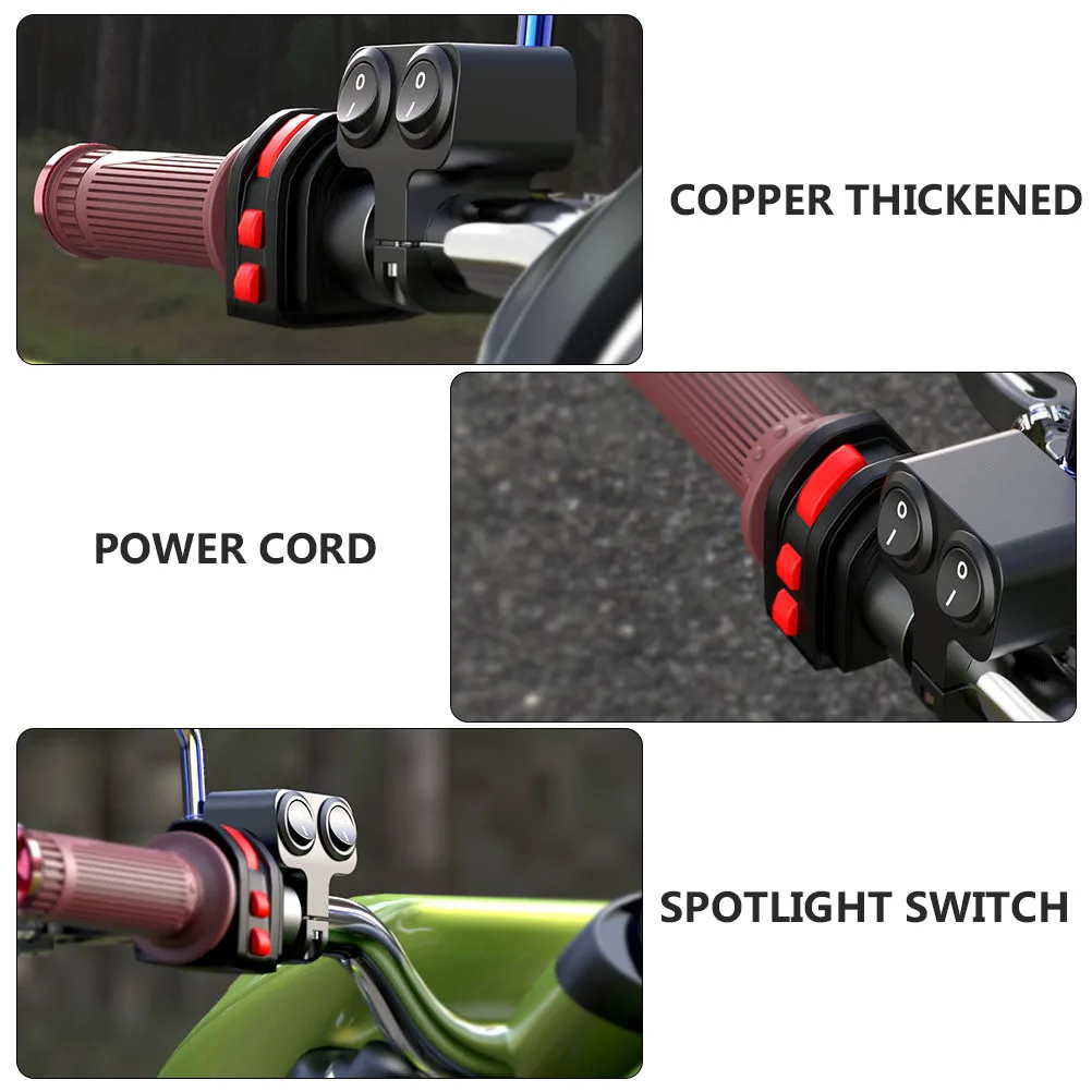 

Waterproof Motorbike Handlebar Switch 22mm Emergency Light Toggle on Off Button Motorcycle Headlight Fog Light Control