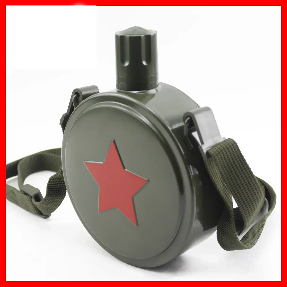 Stainless Steel Pentagram Military Canteen Bottle Hip Flask Army Flagon Outdoor Water Bottle Marching Kettle For Camping Hiking