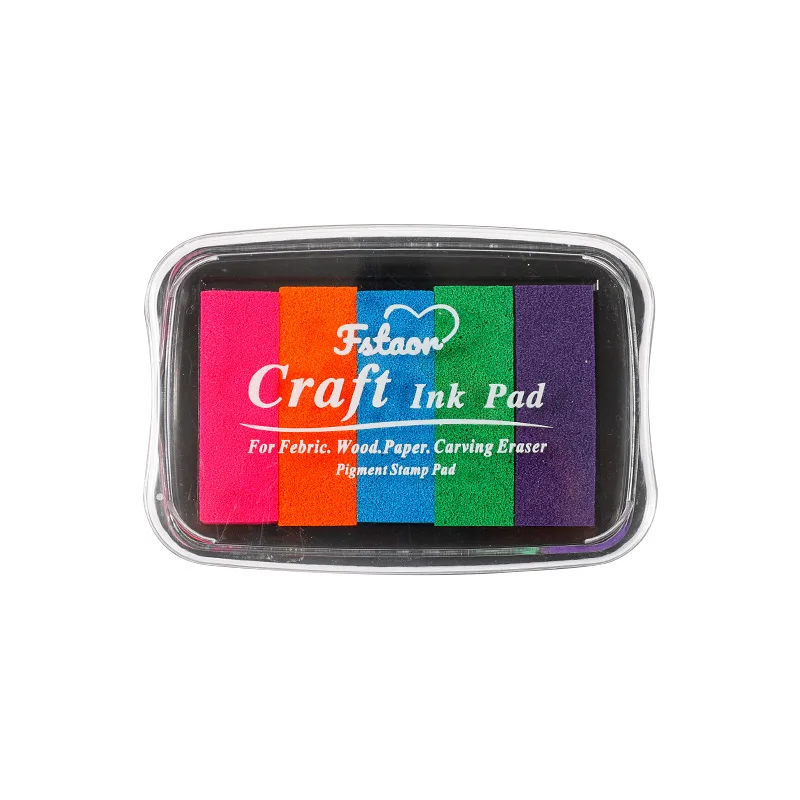 Tampon de sceau Ins, 5 couleurs dégradées, bricolage, peinture au doigt de mariage, poubelle, journal intime, création d'album, tampon encreur, grande boîte