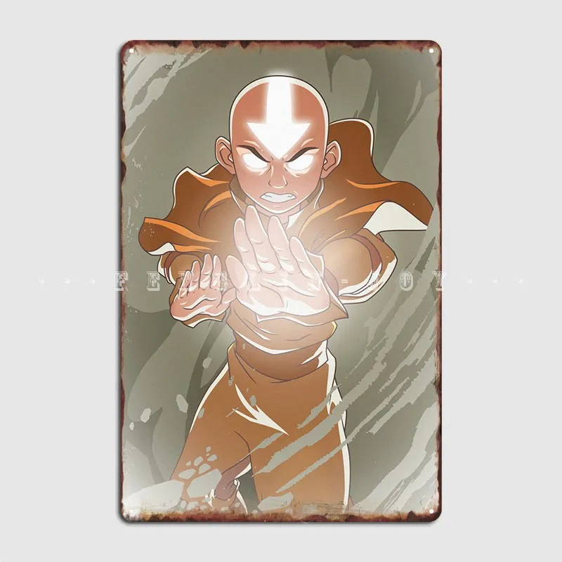 Aang The Airbender Metal Sign Wall Decor Design Bar Cave Club Tin Sign Posters