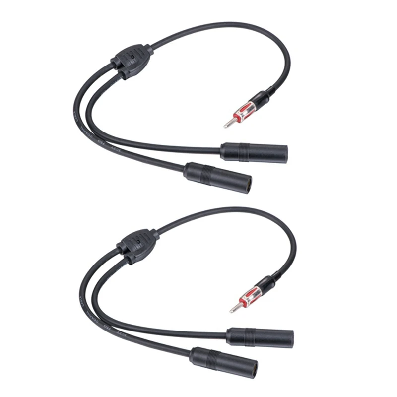 

Antenna 1 Male To 2 Female Extension Cable Multifunctional Car Antenna Adapter 1 In 2 Antenna Radio Conversion Antenna