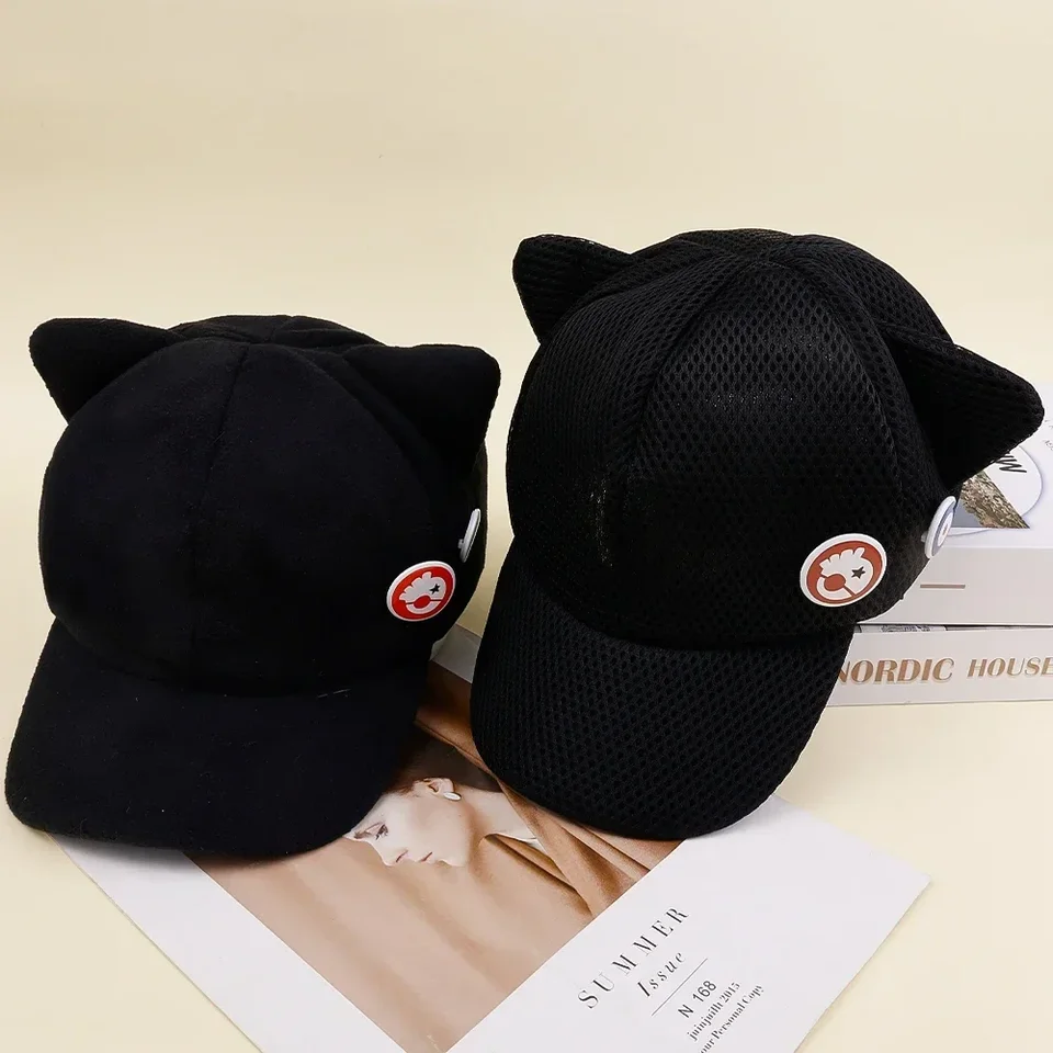 Chapeau De Baseball Oreilles De Chat Anime - Réglable Pour Femme, Ado Et Fille - Style Kawaii Streetwear