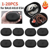 KZ Earphones Oval Storage Bag 1-20PCS Wired Headphones PU Zipper Storage Box Portable Hold Case Container for KZ BA10 AS10 ES4
