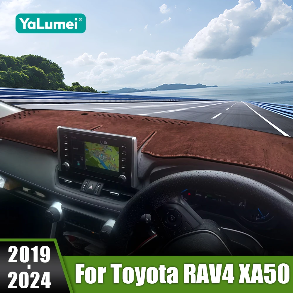 

For Toyota RAV4 XA50 RAV 4 Hybrid 2019 2020 2021 2022 2023 2024 Car Dashboard Cover Avoid Light Pads Sun Shade Non-Slip Carpets
