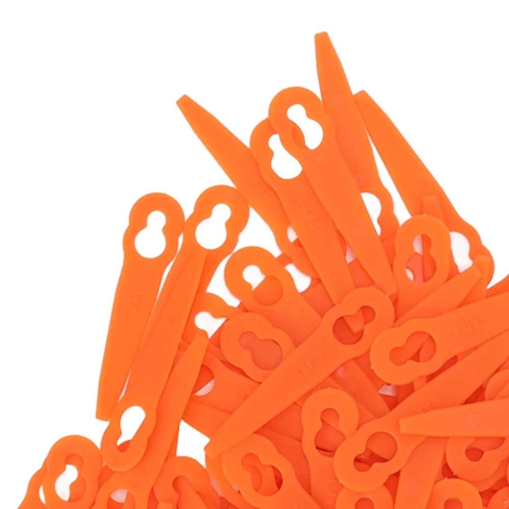 100PCS Plastic Grass Trimmer Blades Snap-In Installation Universal Replacement Trimmer Blades Safe for Stihl Polycut 2-2 3-2