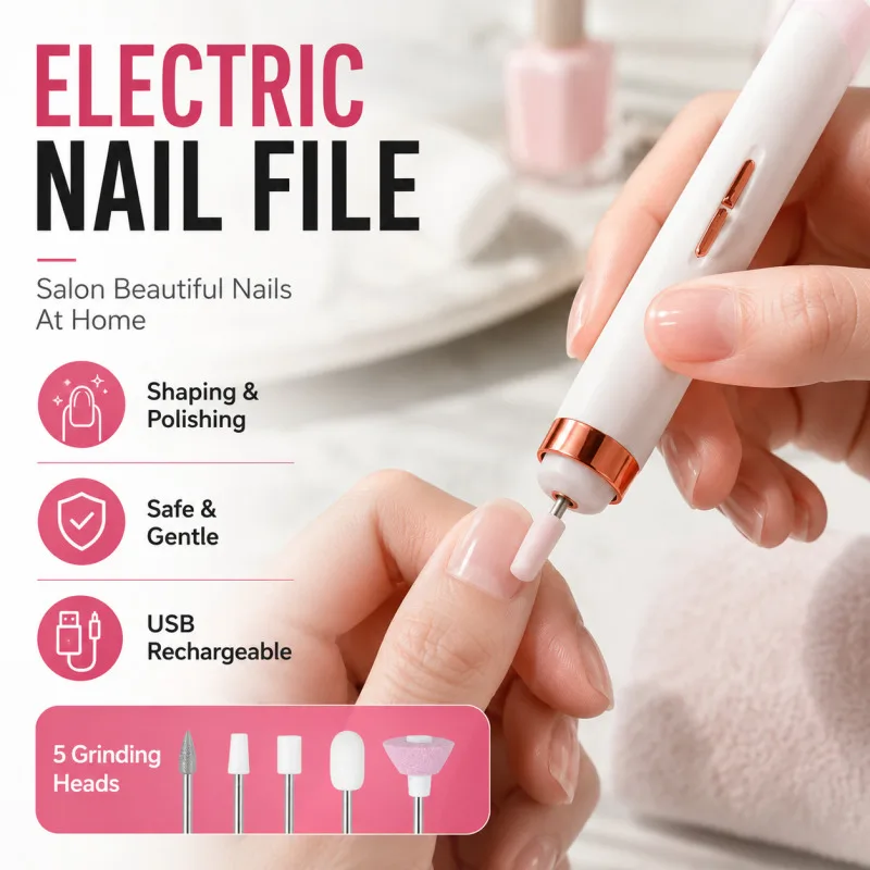 Multifunctional Electric Nail Drill Professional Nail File Manicure Tool for Manicure Pedicure Nail Carving Buffing Kit