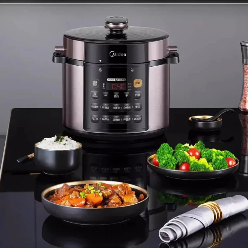 220V Midea 5L Electric Pressure Cooker with Double Pot, Multi-Function and Fully Automatic Intelligent