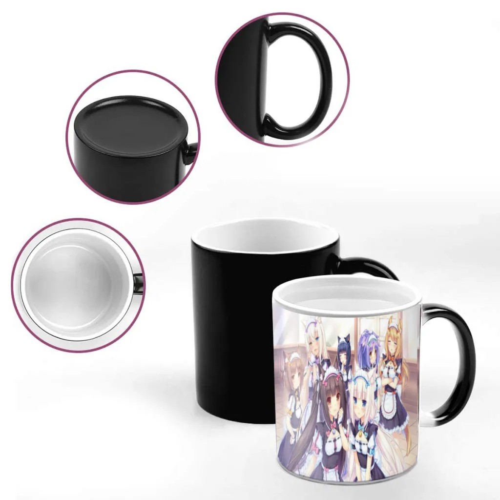 Nekopara-Anime-vip 350ml Outer One Piece Coffee Mugs And Mug Creative Color Change Tea Cup Ceramic Milk Cups Novelty Gifts