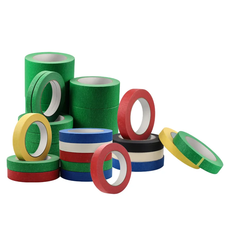 Masked Paper Tape, Spray Paint, Color Separation Paper, No Damage To Primer, No Residue of Adhesive. Masked Paper Tape