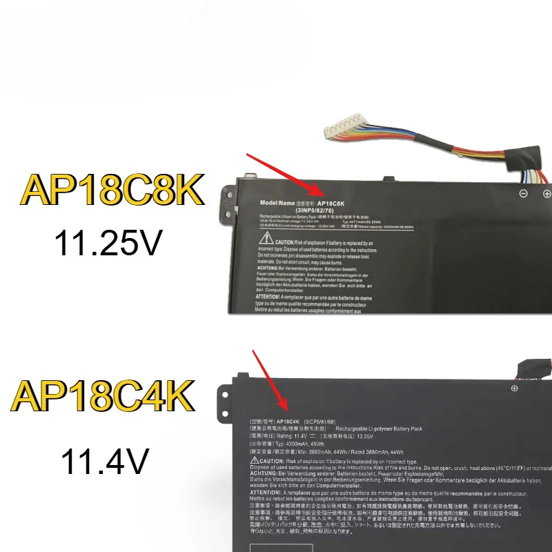 AP18C4K AP18C8K Laptop Battery for Acer Aspire 5 A514-52G A514-54 A515-44 A515-56 SPIN 3 SP314-54N SWIFT SF314-57G P2 TMP215