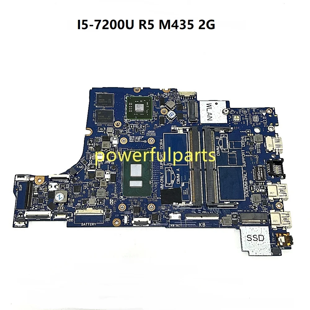 

EDI5K LA-G713P для DELL Inspiron 3481 3581 3781 3584, материнская плата для ноутбука 09N45W I5-7200U R5 M435 2G, работает хорошо