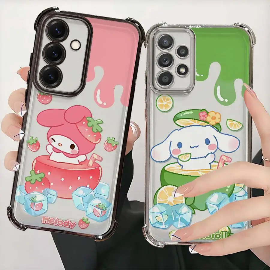 كارتون سانريو ميلودي حافظة لهاتف سامسونج جالاكسي A21s A25 A13 A26 A16 A52 A55 A35 A36 A33 A24 A15 غطاء الهاتف #2