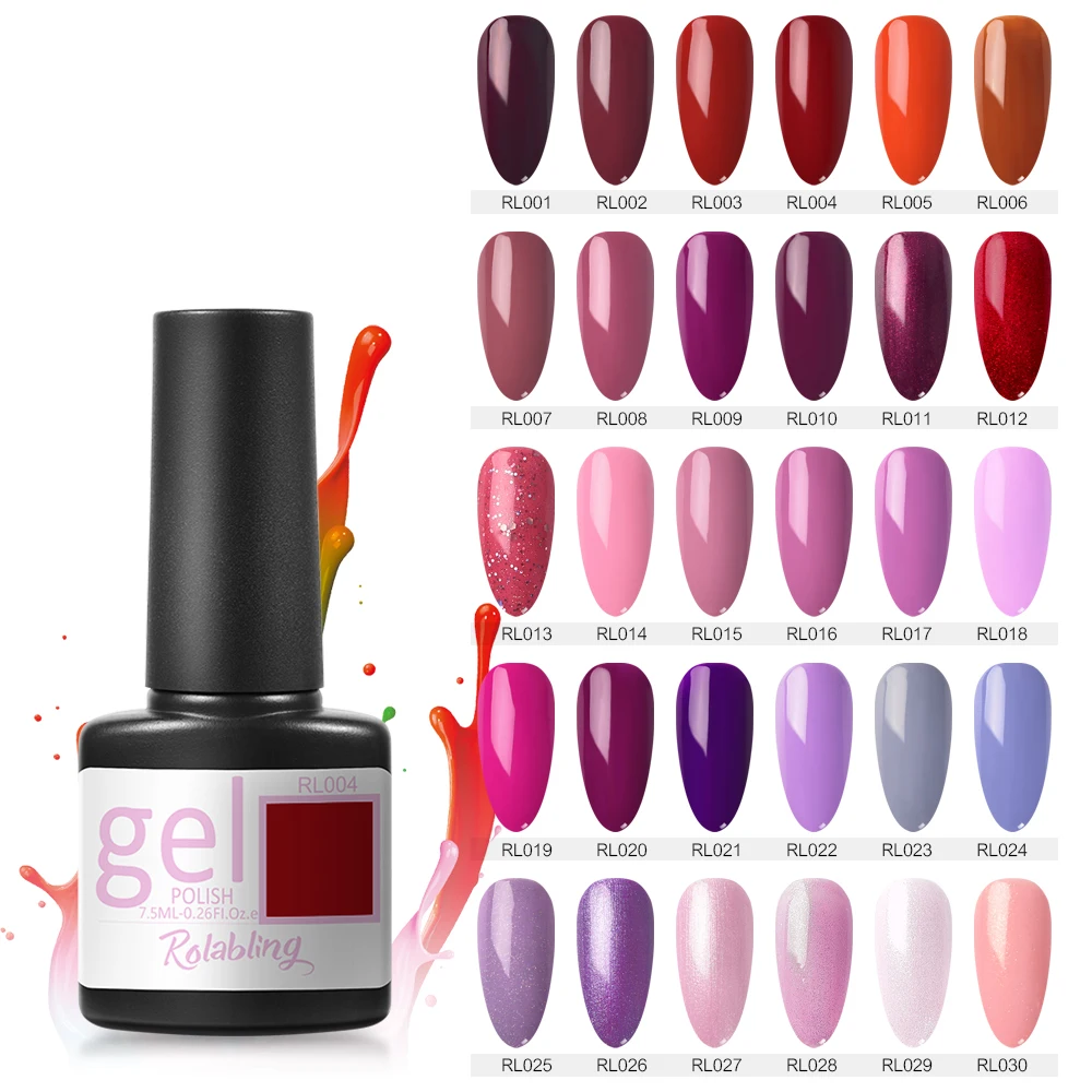 7.5ML Nail Pure Gel Polish Semi Permanent Soak Off LED UV Gel Varnishes Nail Art Drawing Fingernail Tips Manicure Nail Lacquer