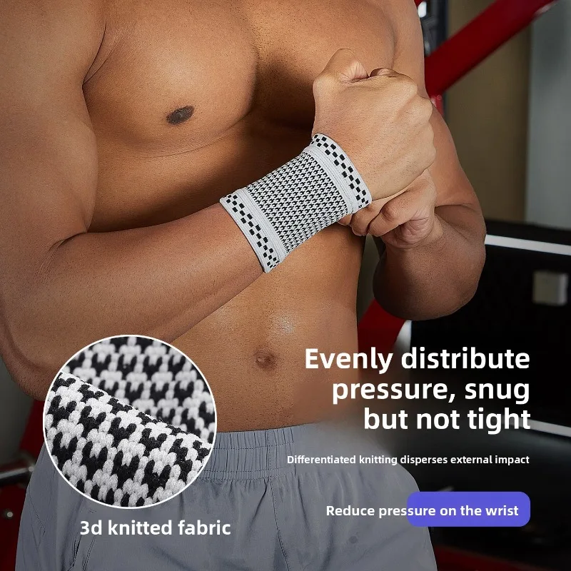 Men Women Sports Wrist Guard Tendon Sheath Sweat Absorbent Weightlifting Fitness Knitted Anti Sprain High Elastic Compression