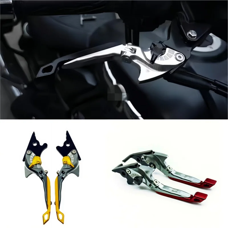 

5D shark head style For Kawasaki VN1500 Mean Streak 02-03 VN1600 Mean Streak 04-06 Motorcycle foldable adjustable handle lever