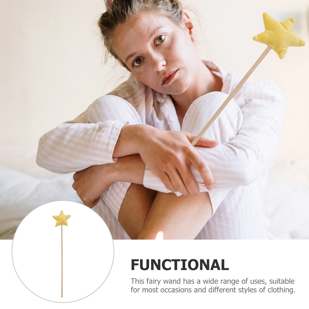 

1pc Adorable Wand Props Fairy Star Wand for Girls Cosplay Favors Stick Star-Shaped Princess Party Decoration Reusable