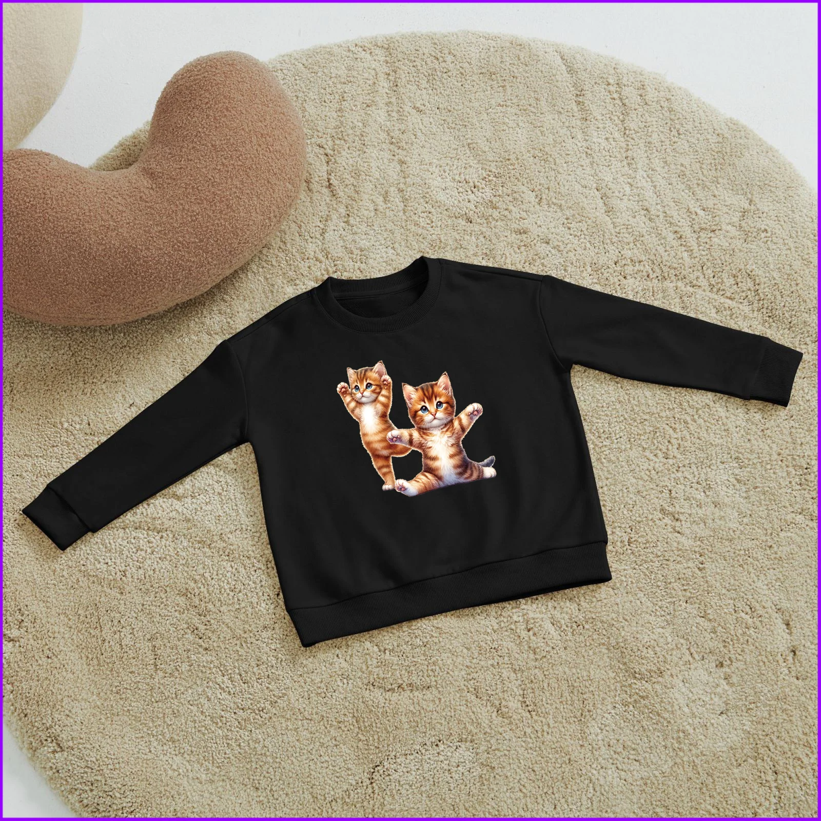 Playful Ginge Kittens Valentine'S Day Yoga Sja416 Kids Boys Girls Hoodies Sweatshirts Children'S Baby Clothes Hoodies Clothing