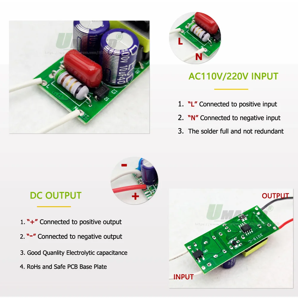 PMW Dimming LED Driver 300mA PCB Board IC Controll 7-15W 15-24W 25-36W Dimmable Power Supply Lighting Transformer No flicker DIY