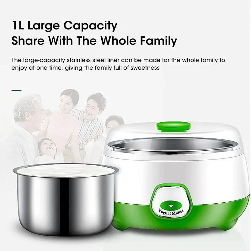 ماكينة صنع الزبادي الأوتوماتيكية ، ، أدوات يدوية منزلية ، أدوات المطبخ ، خزان الفولاذ المقاوم للصدأ