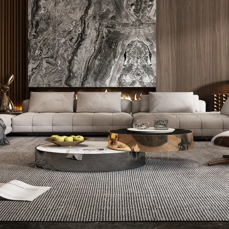 

Minimalist Rotating Coffee Table Modern Simple Living Room Telescopic Creative Round Combination Unique Center Salon Furniture