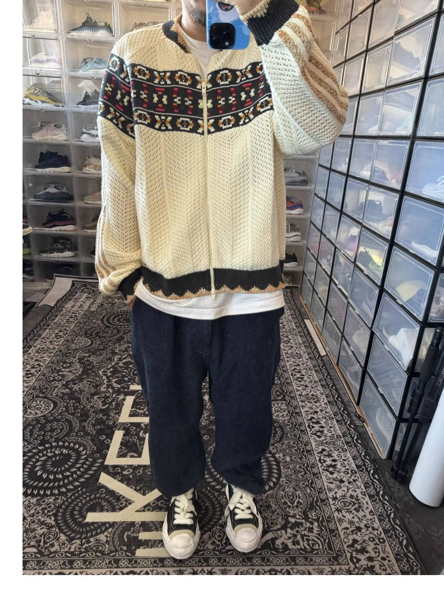 

Американский свободный вязаный мужской свитер с вырезом, повседневная весенне-осенняя верхняя одежда для пар, молодежная мода