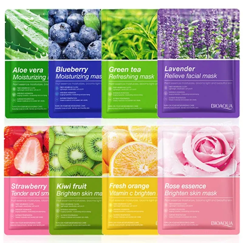 8pcs Natural Plant Face Mask Beauty Skincare Facial Masks Moisturizing Firming Hydrating Facial Mask Face Care Korean Cosmetics image 2