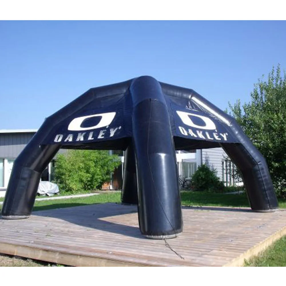 

Hot sale 6m black portable indoor outdoor inflatable dome tent advertising spider tent for events and exhibition