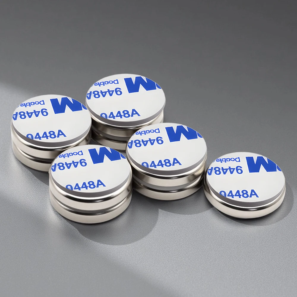 25x5mm  Super Powerful Round Neodymium Magnet  With double-sided adhesive Magnet N35 Strong Permanent Magnetic imanes
