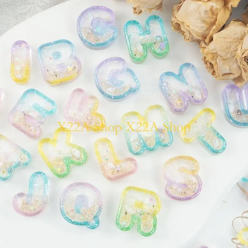 Unique Letter Silicone Mold Resin Shaker Mold DIY Pendant Keychain Jewelry Making Tools DIY Craft Supplies