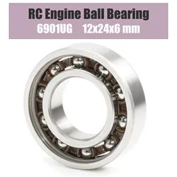 6901UG RC 엔진 베어링 12x24x6mm ABEC-3 ( 1 PC ) 6901 UG 글로우 플러그 모델 R/C 엔진 볼 베어링
