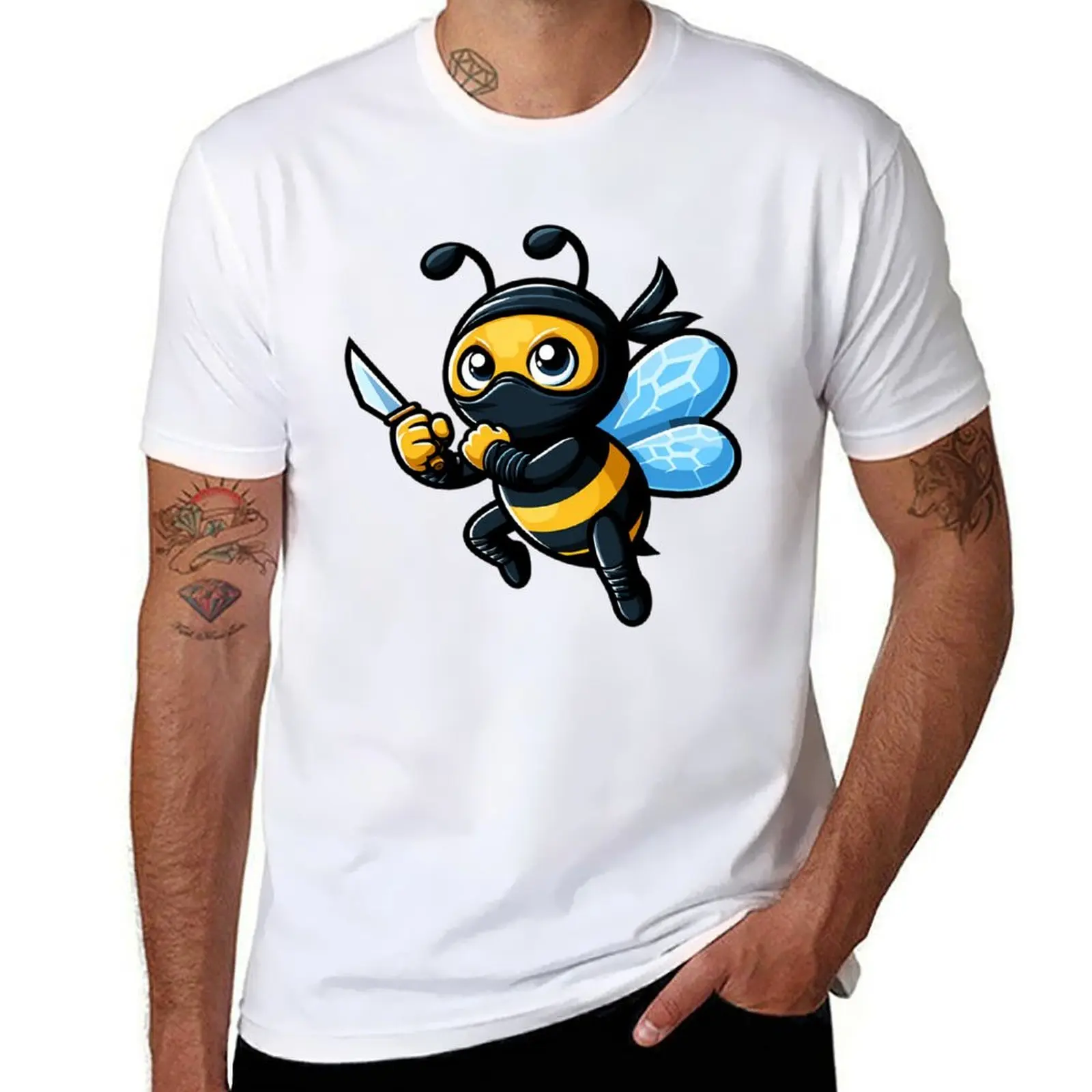 

man shirt Bee Ninja 100% shirts T-Shirt t t cotton man designer