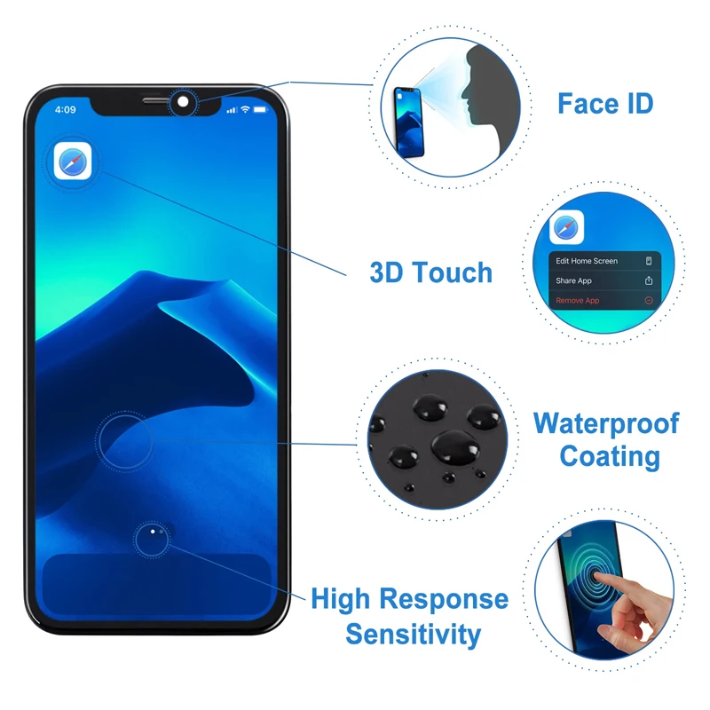 AAAA INCELL LCD For iPhone 12 PRO MAX LCD Touch Screen Digitizer Assembly Replacement For iPhone  A2411 A2342 A2410 A2412 LCD